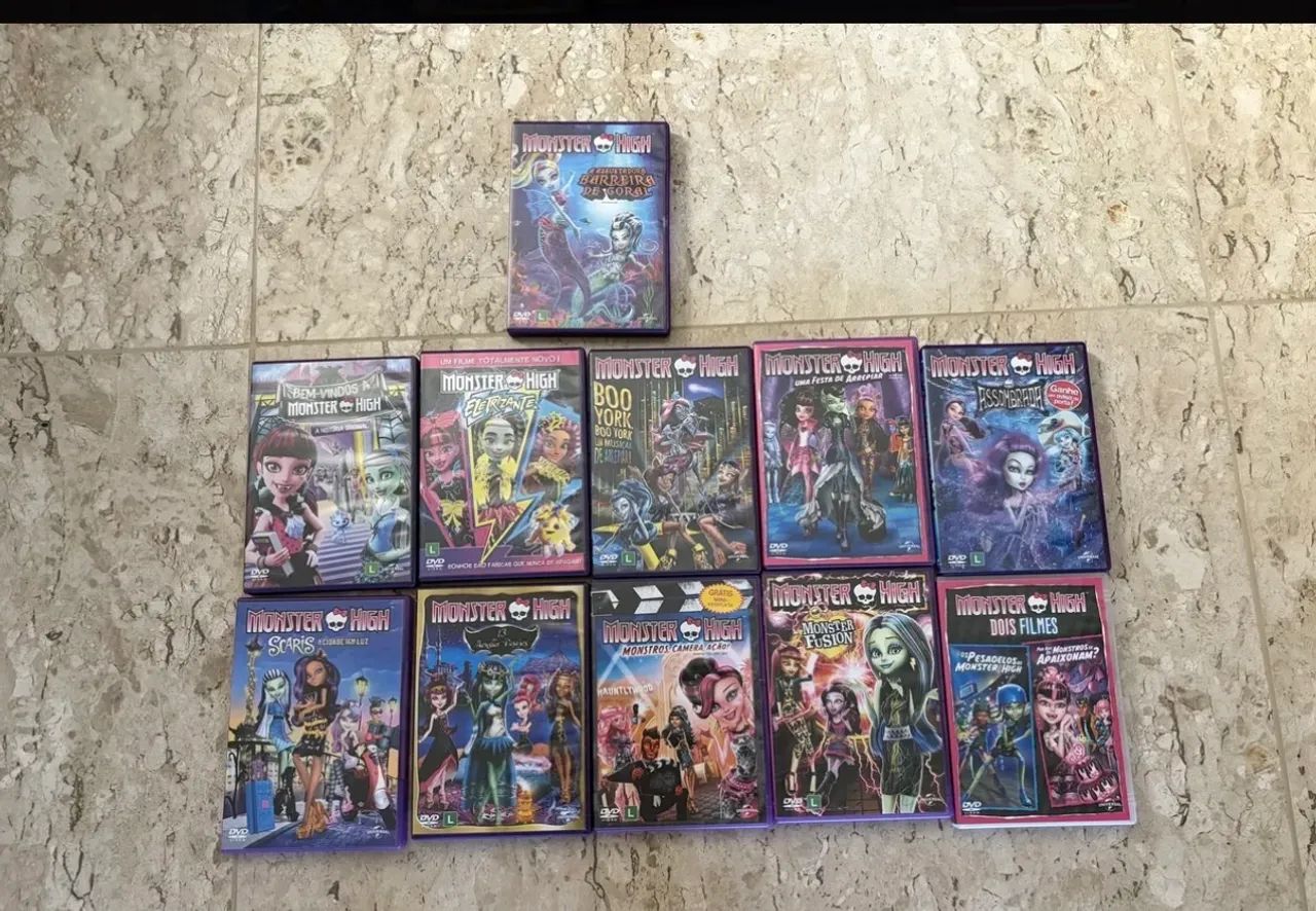 Lote Com 11 Dvds Monster High Em Excelente Estado.