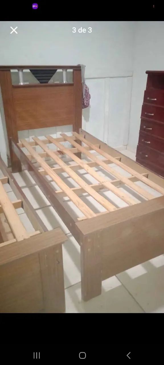 2 Cama gêmea com uma cama auxiliar 