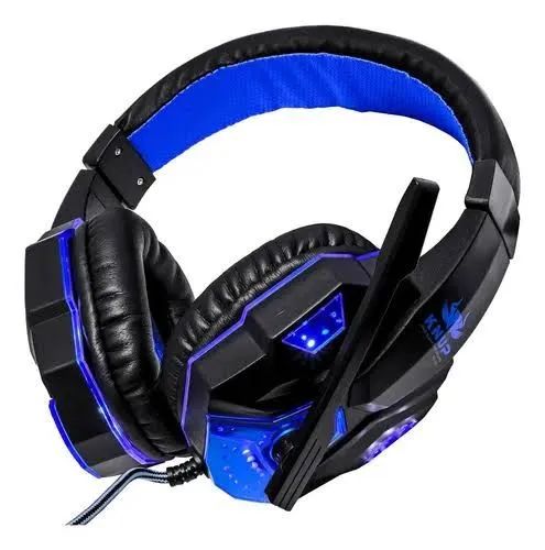 Fone Gamer Microfone Led Usb P2 Pro Gaming Pc Notebook Ps4/5 Cor Azul - Foto 2
