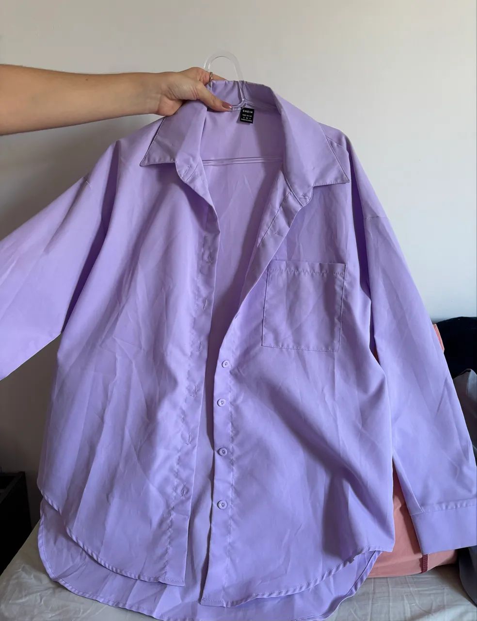 Camisa social lilás - nunca usada 