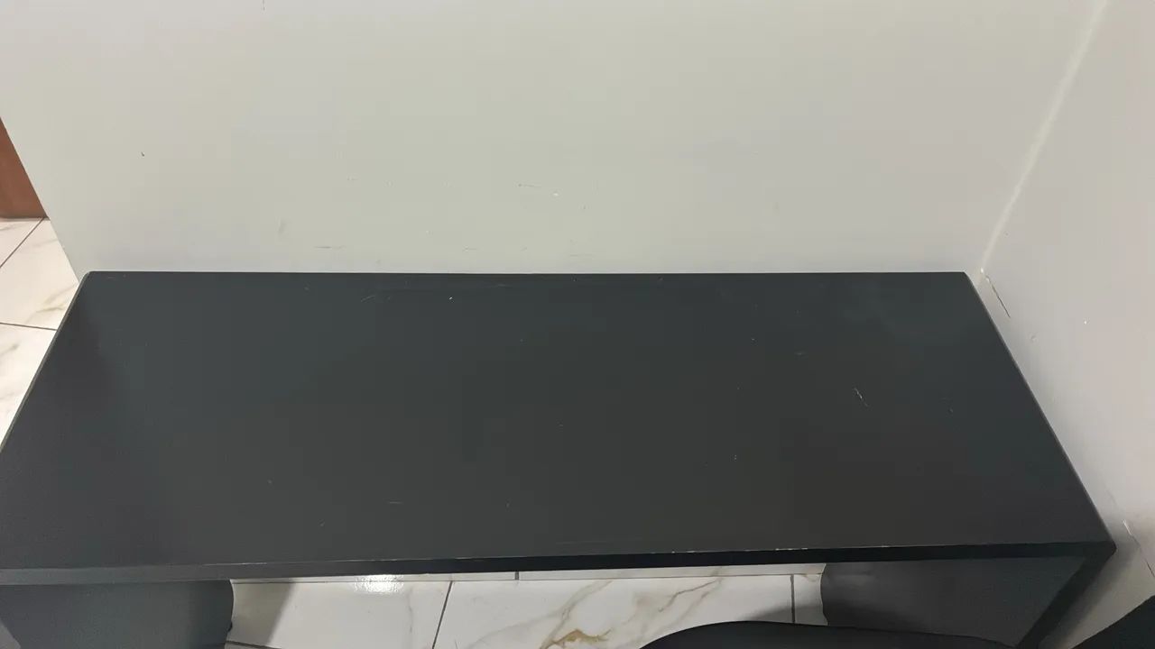 MESA PARA ESCRITÓRIO QUARTO PRETA  - Foto 3
