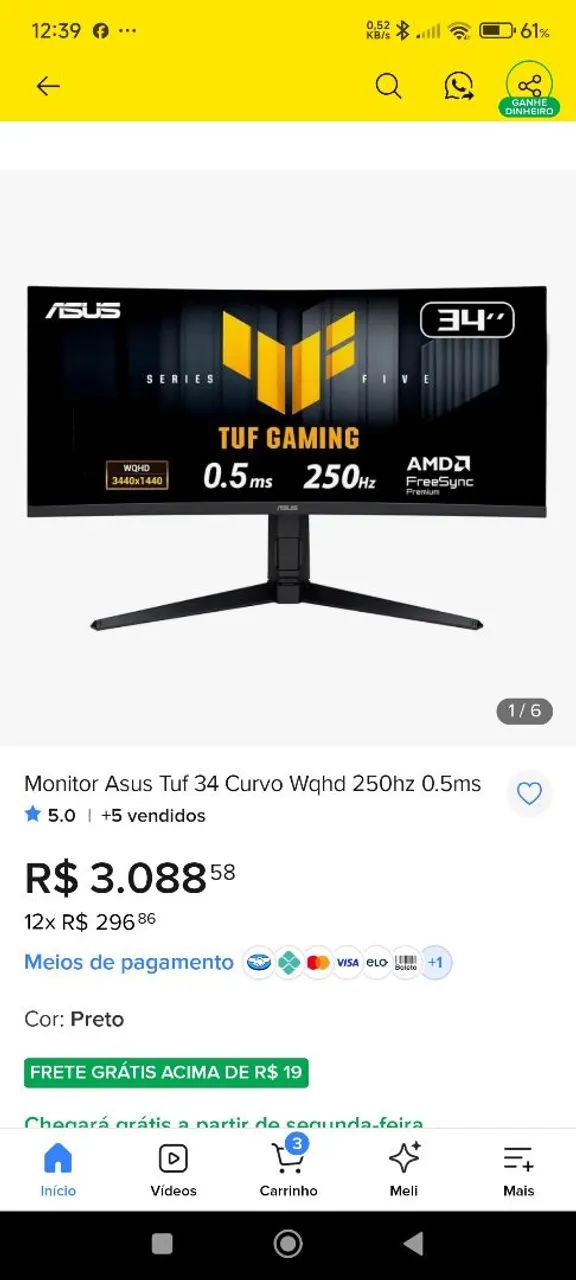Monitor Asus tuf gaming 34pol  - Foto 2
