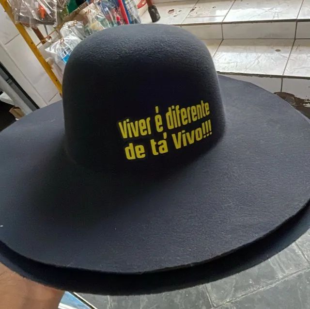Chapéu cata ovo preto c/frases - Foto 5