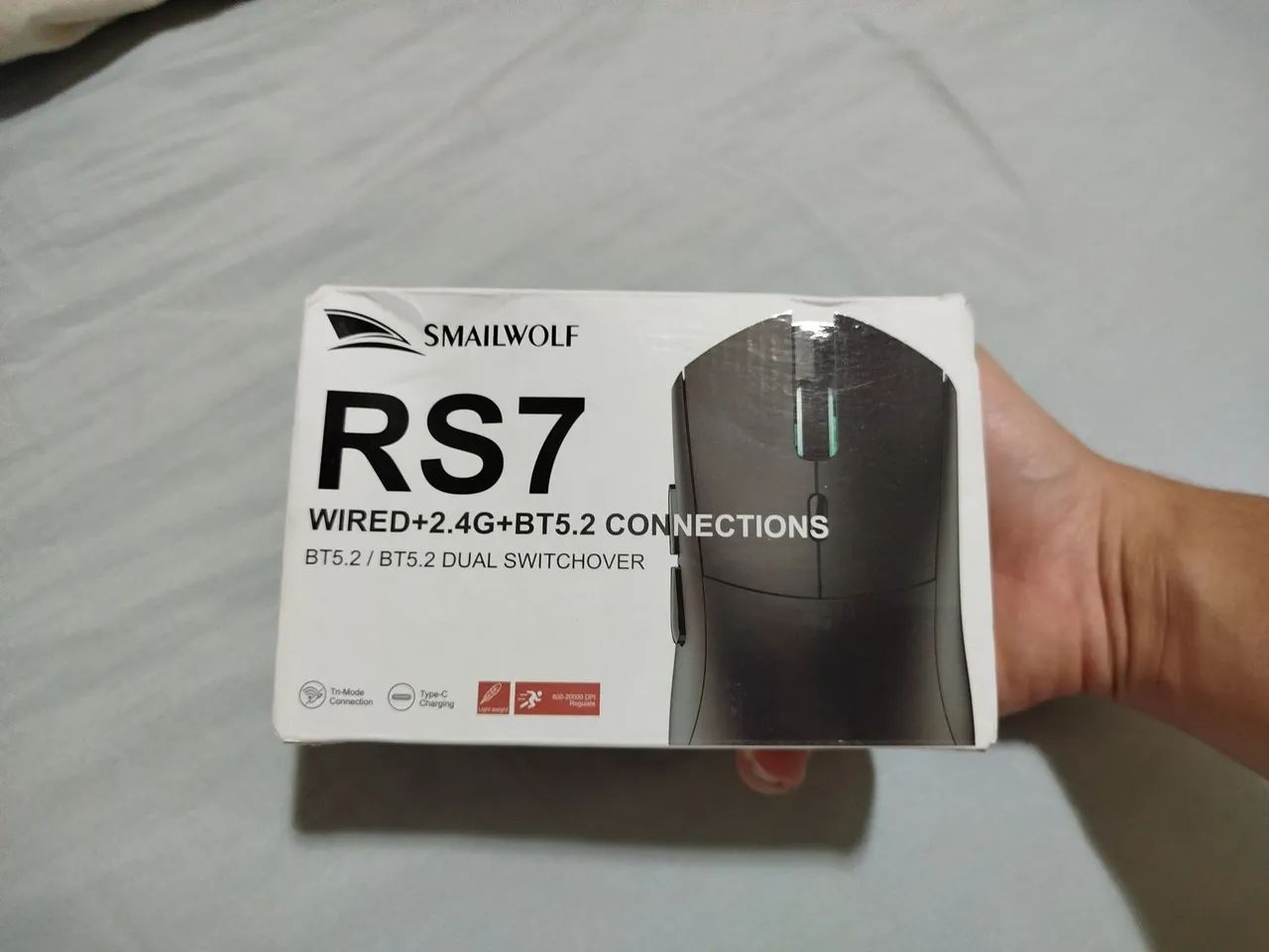 Mouse gamer sem fio smailwolf RS7  - Foto 2