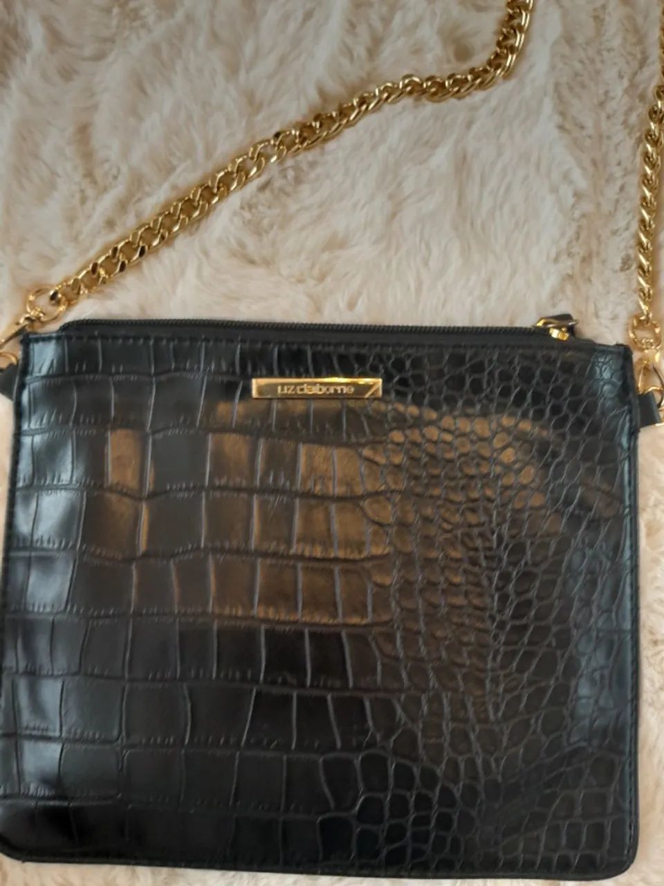 BOLSA CORRENTE DOURADA 