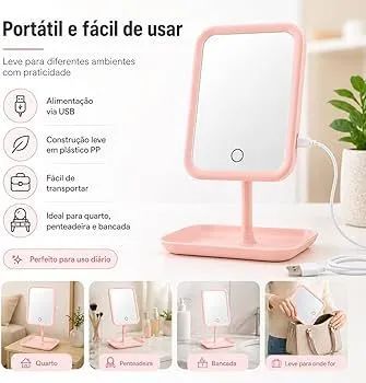 Espelho de led + maleta organizadora - Foto 4