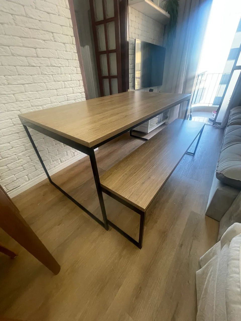 Vendo kit mesa + banco estilo industrial  - Foto 2