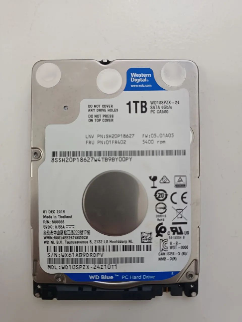 Hd 1tb wd 2.5 notebook 