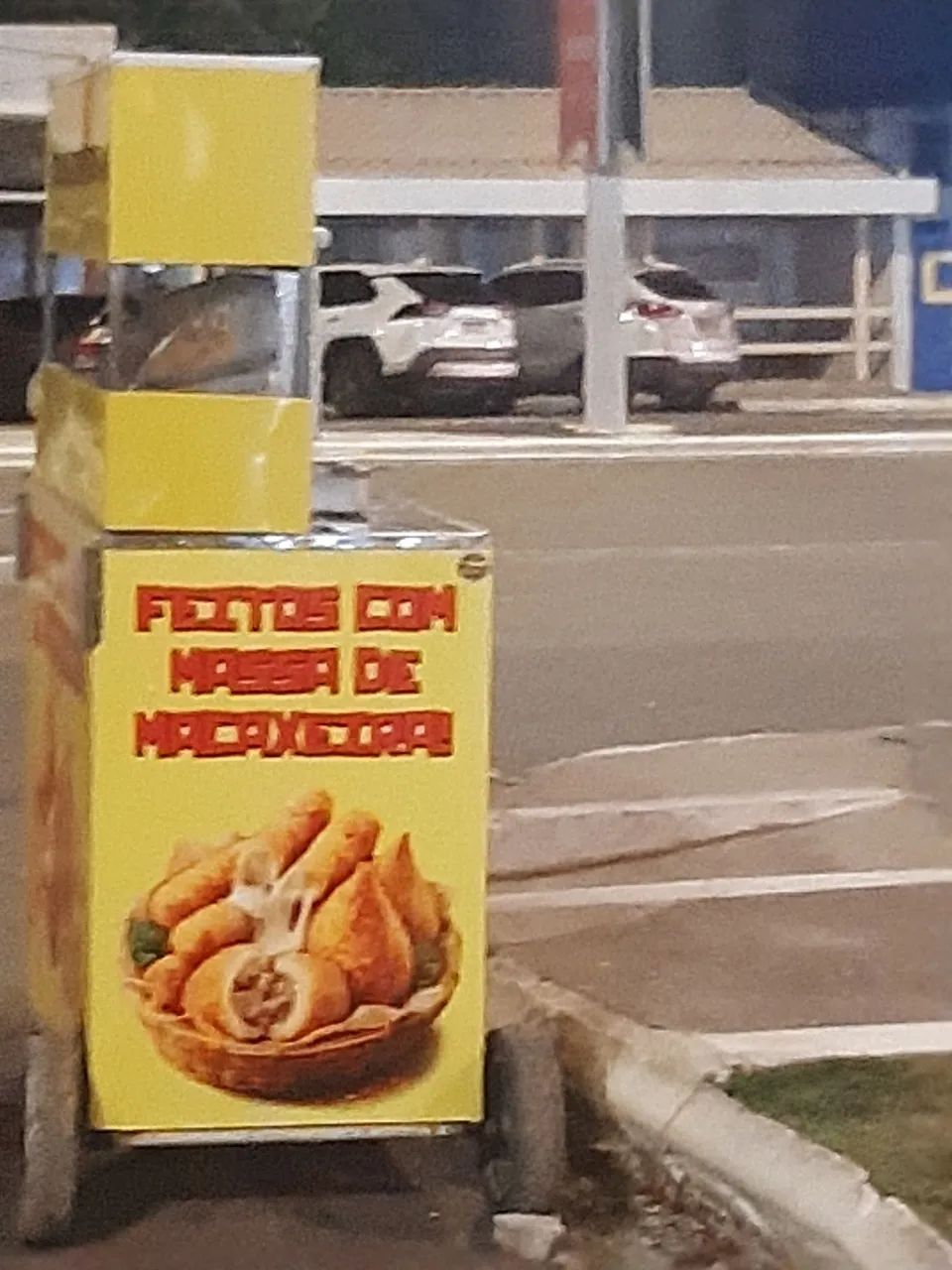 Carrinho fritura salgado lanche pastel . - Foto 2