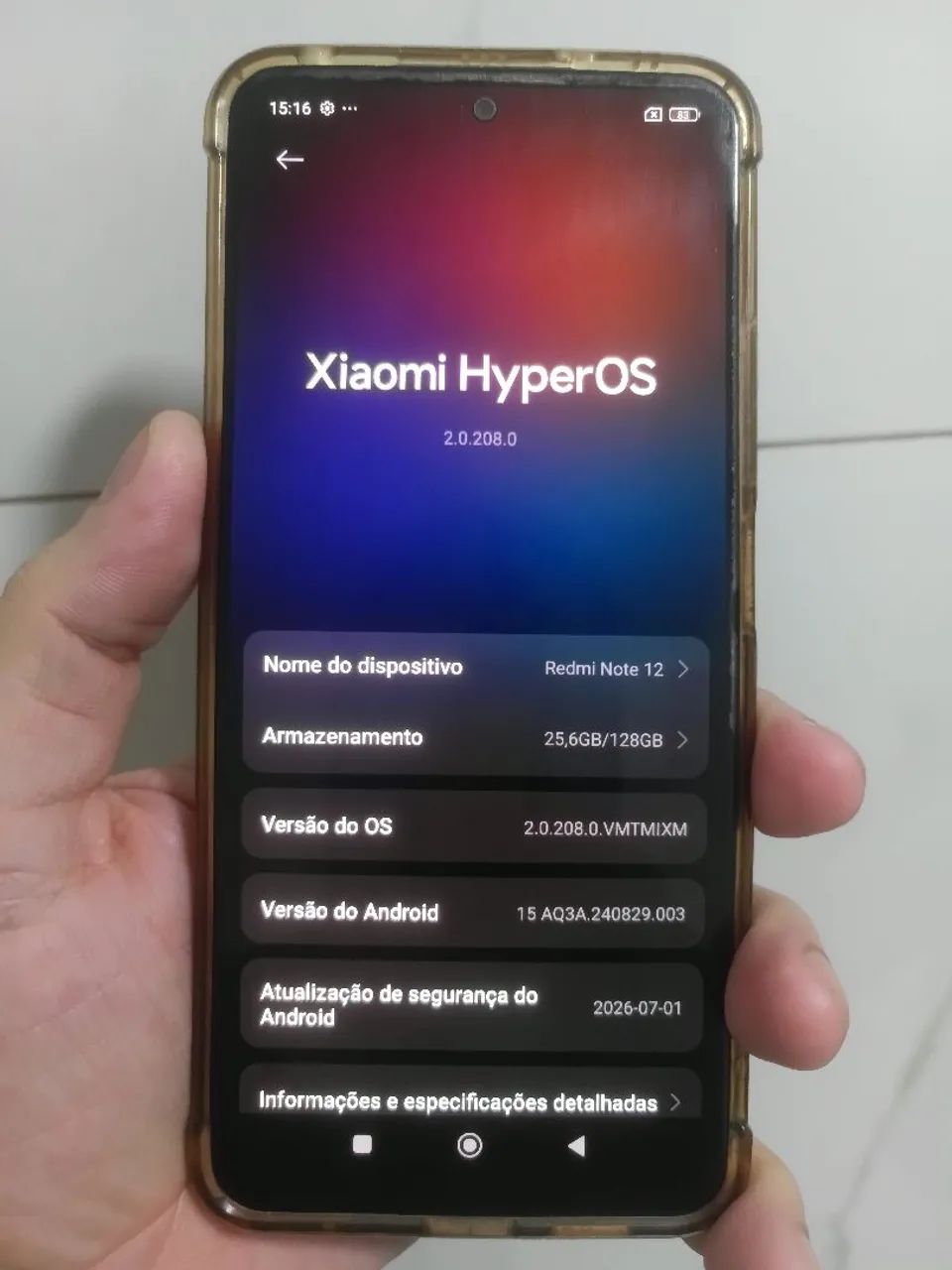 Xiaomi Note 12, 128g, funcionando tudo perfeito, com capinha e cabo.