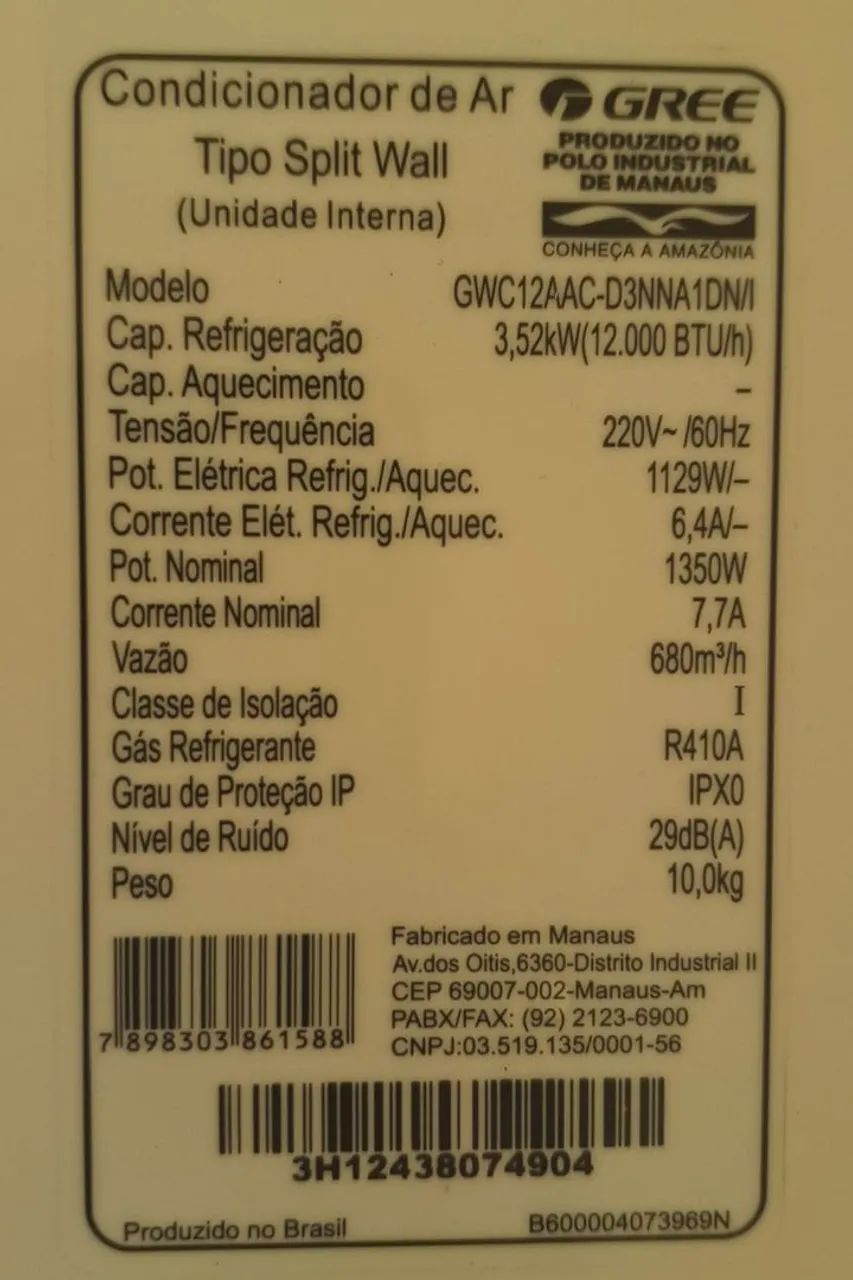 Ar condicionado Split Wall 12000 BTU - Foto 5