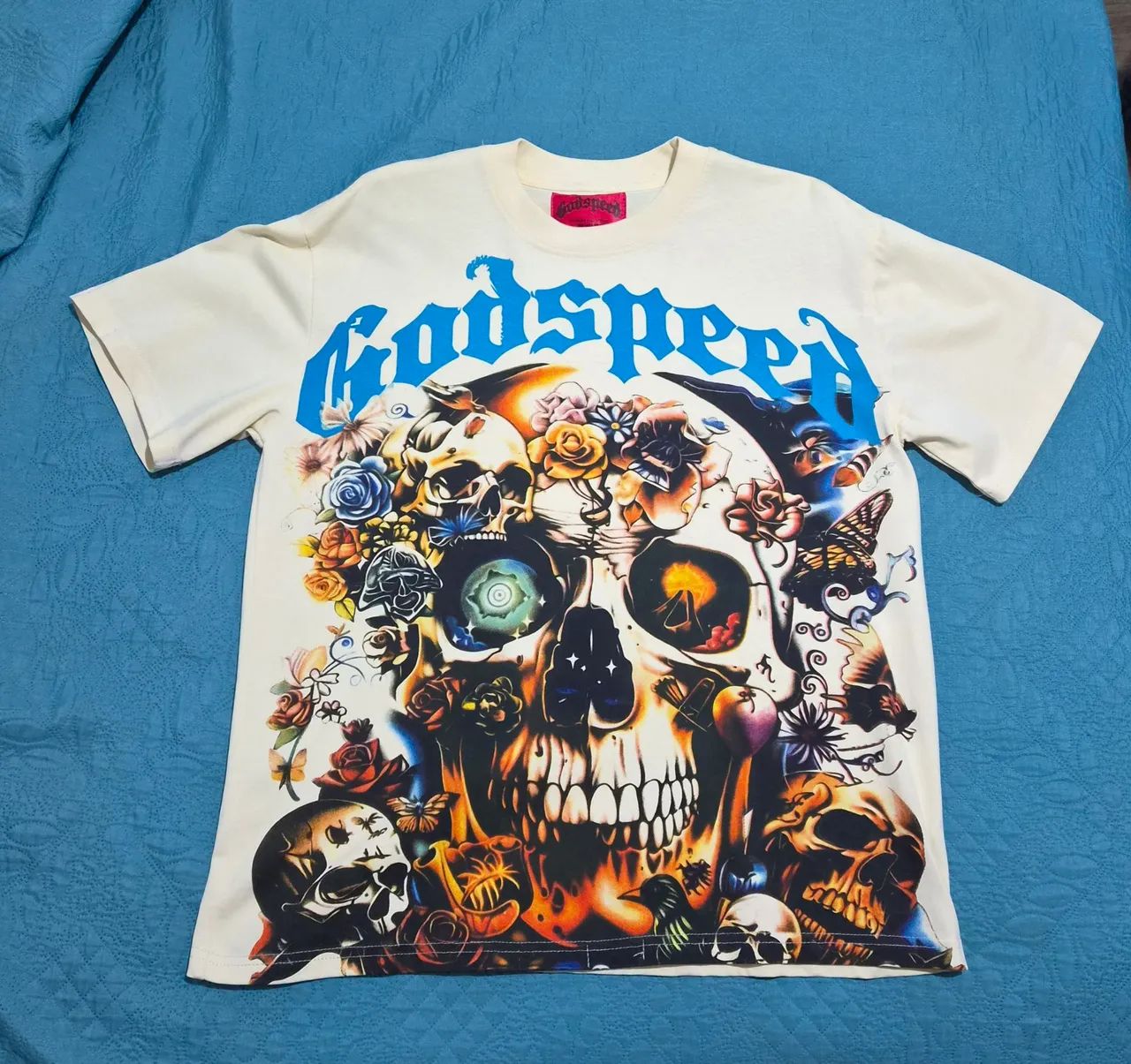 Camisa Floral Skull Godspeed