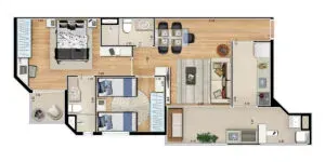 PLANTA 68m²