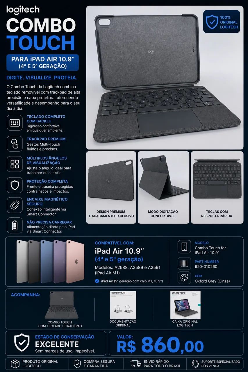 Combo touch iPad logitech 