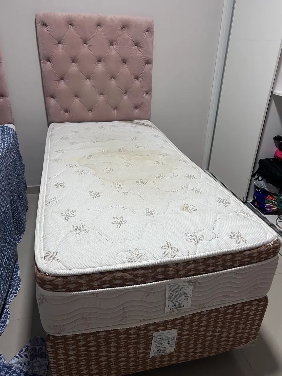 Cama Box Solteirão Ortobom + Cabeceira Estofada  - Foto 2