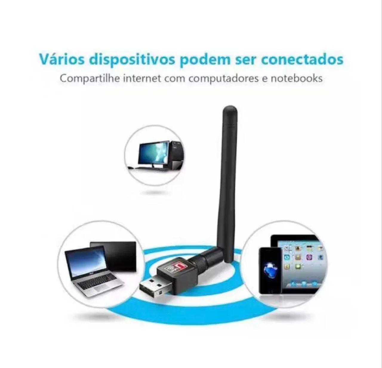 Wifi Adaptador Usb 802.11n Receptor Internet - Foto 3