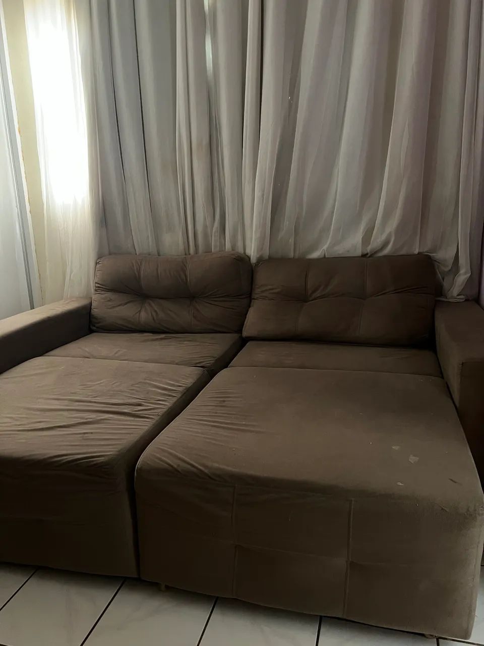 Sofá-Cama Retrátil Grande e Confortável