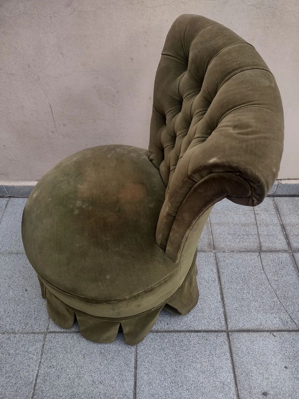 Poltrona boneca antiga década de 70 tecido aveludado  - Foto 4