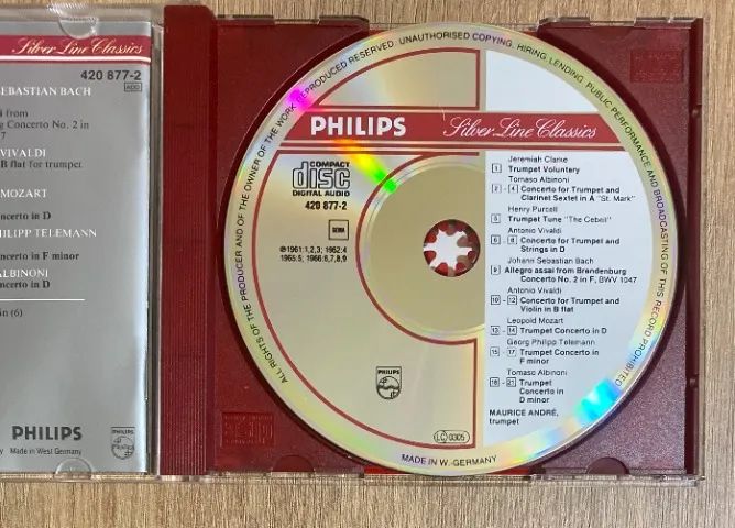 CD Maurice André: Trumpet (série Silver Line Classics) Made in Germany - Foto 3