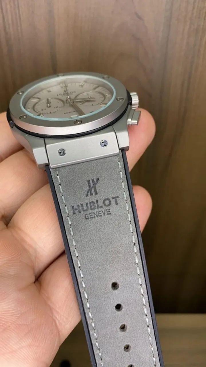 Relógio Hublot- Couro Cinza - 42mm - Prem AAA+ - Foto 2