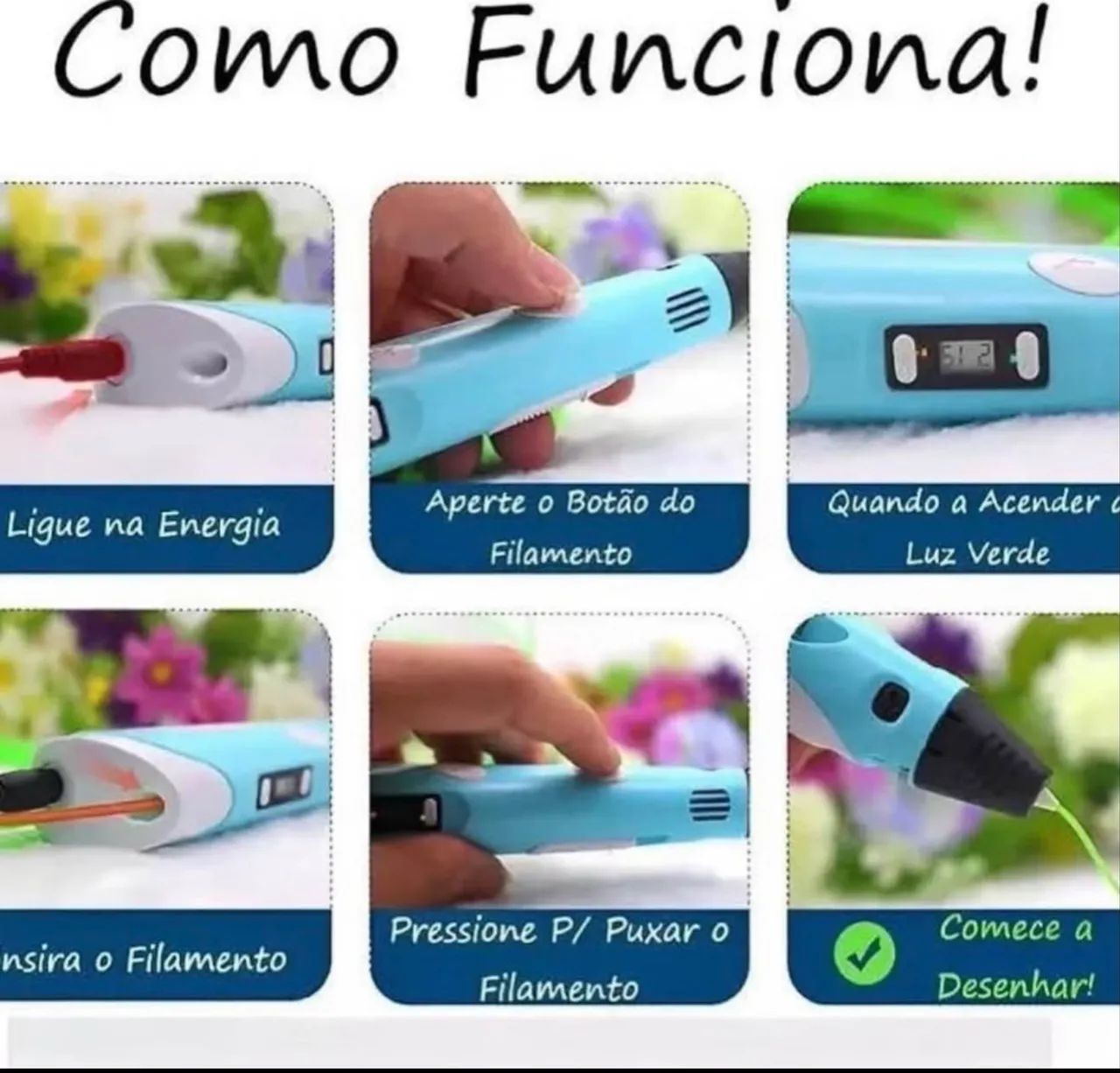 Caneta mágica 3D impressora manual  - Foto 2