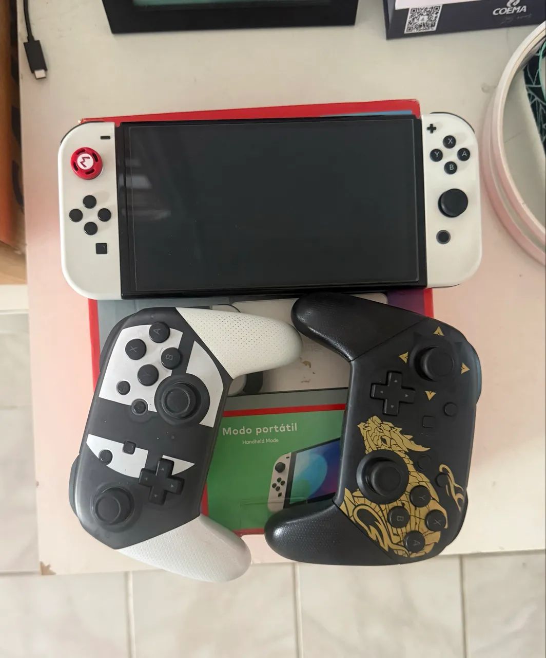 Switch oled (bloqueado) + microsd 128gb