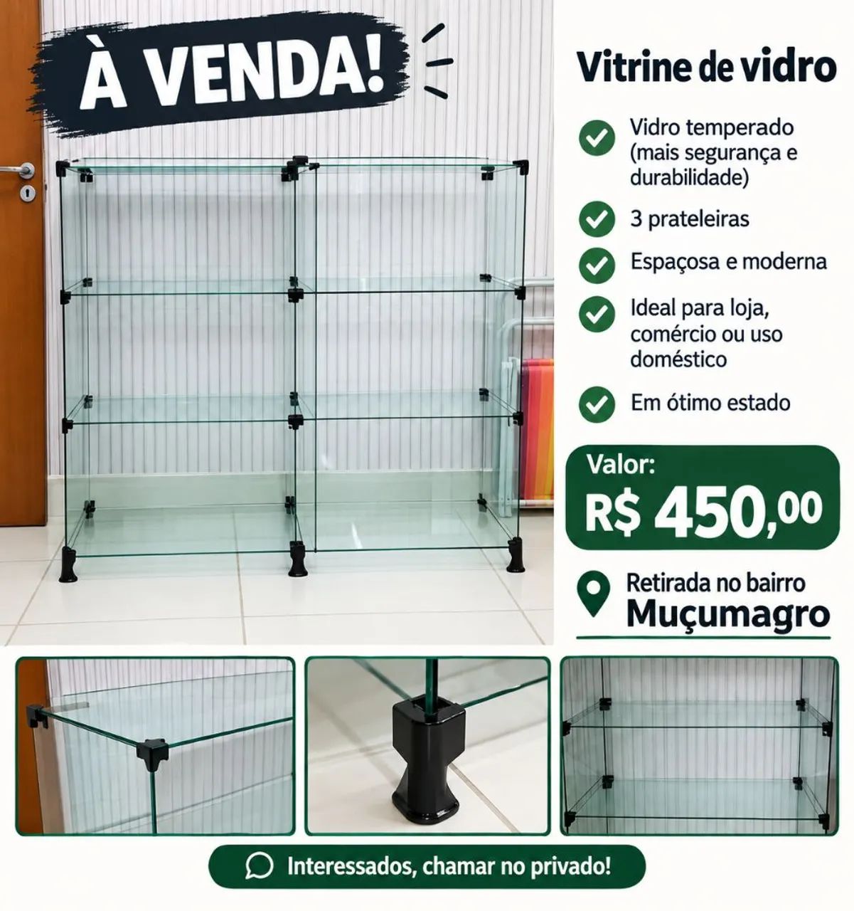 VITRINE DE VIDRO