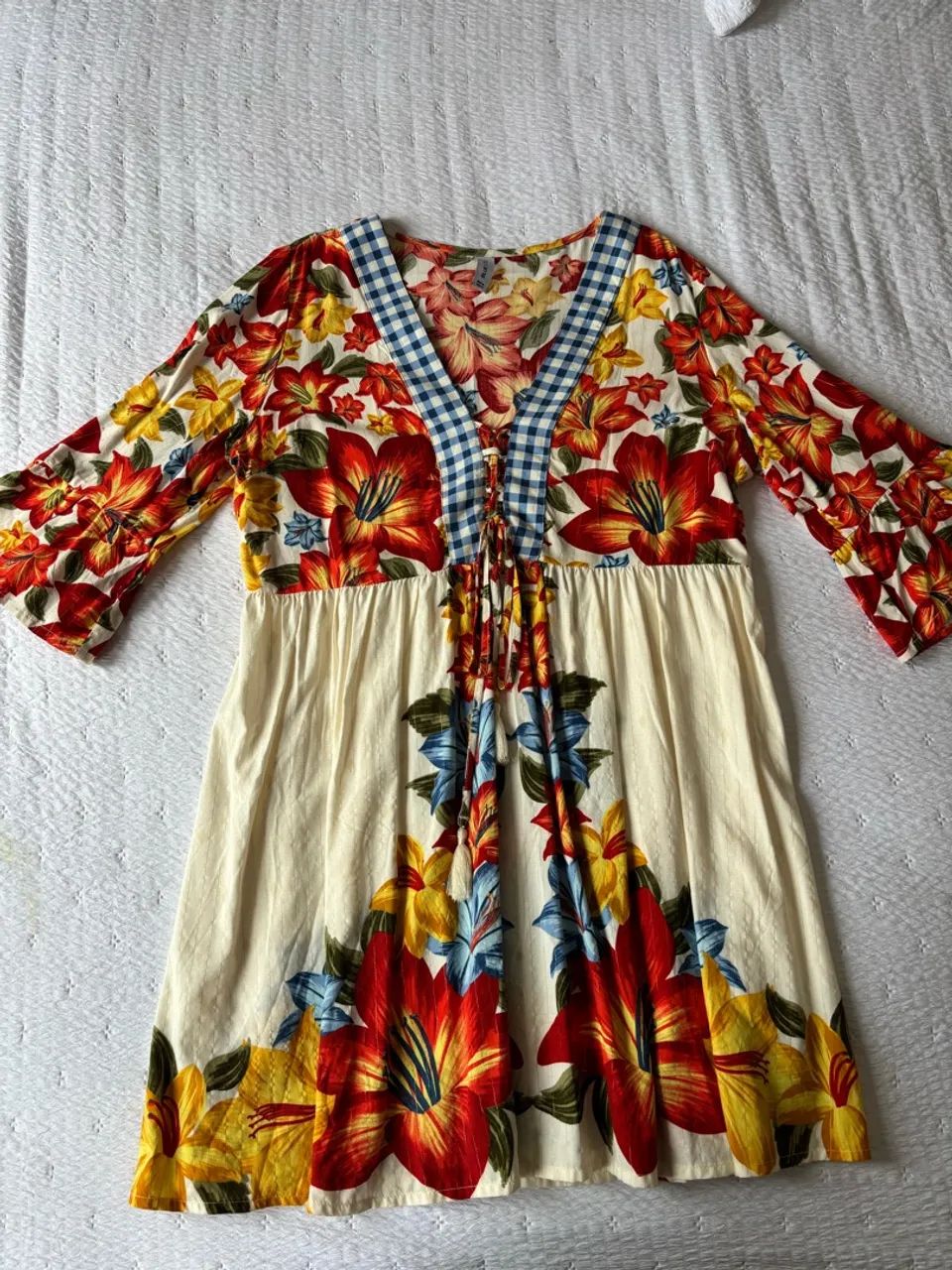 Vestido bluesteel florido M