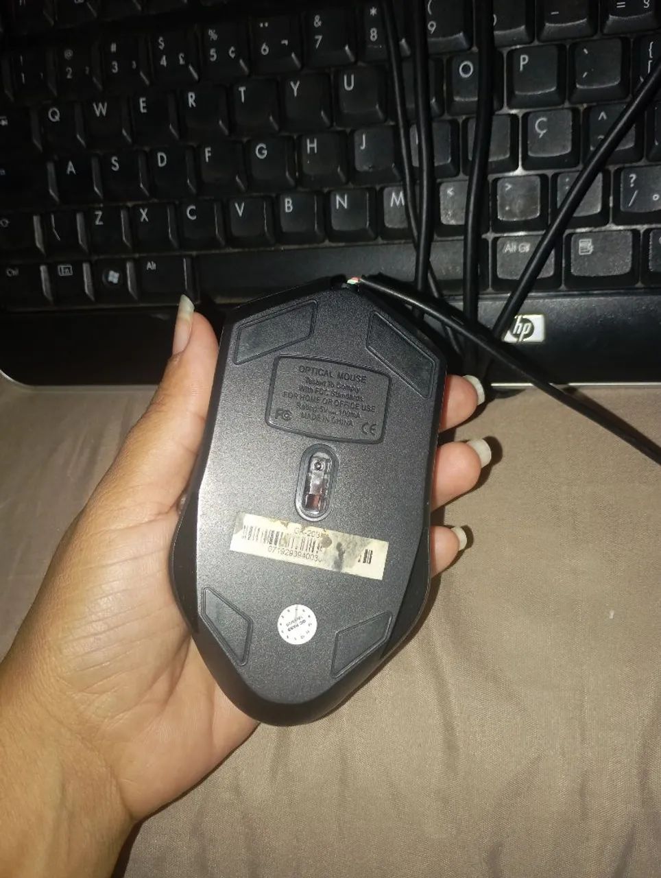 Fone de ouvido, teclado de Pc e mouse 