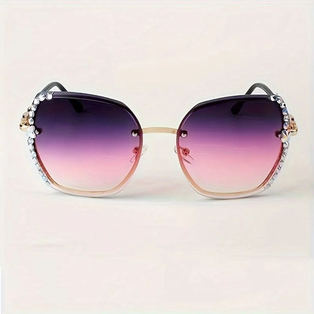 Óculo de sol feminino Luxo aro oversized - Foto 3