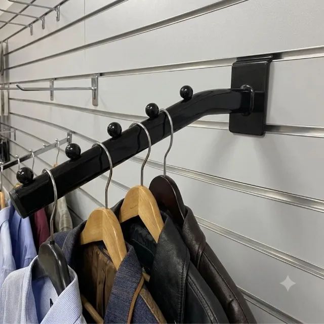 Arara Cabide Suporte RT 30 cm Slatwall KIT c/ 10 - USADO - Foto 4