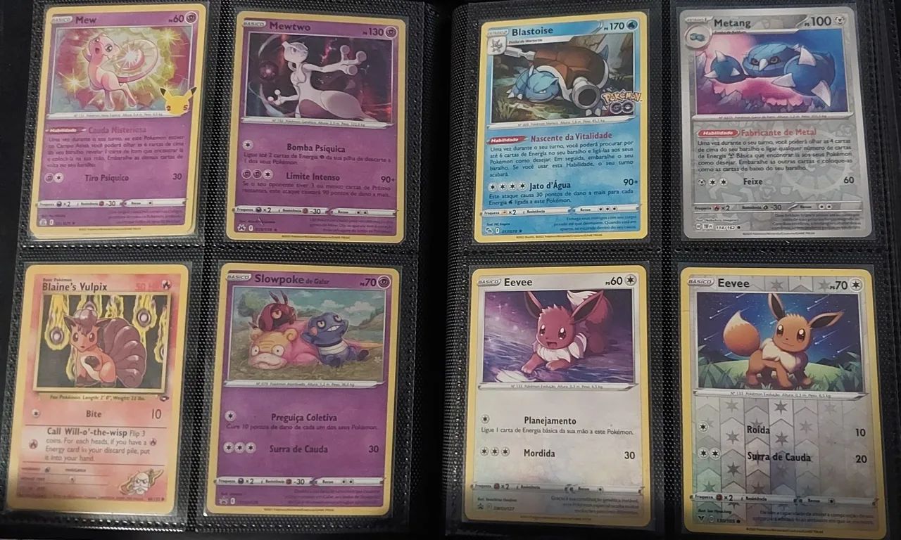 Lote de 8 cartas Pokémon 