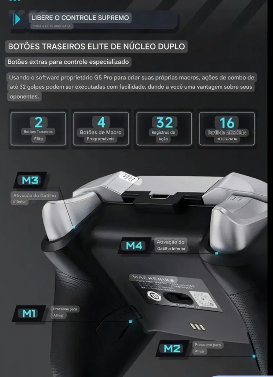 Controle Machenike G5 Pro PRETO - Foto 3