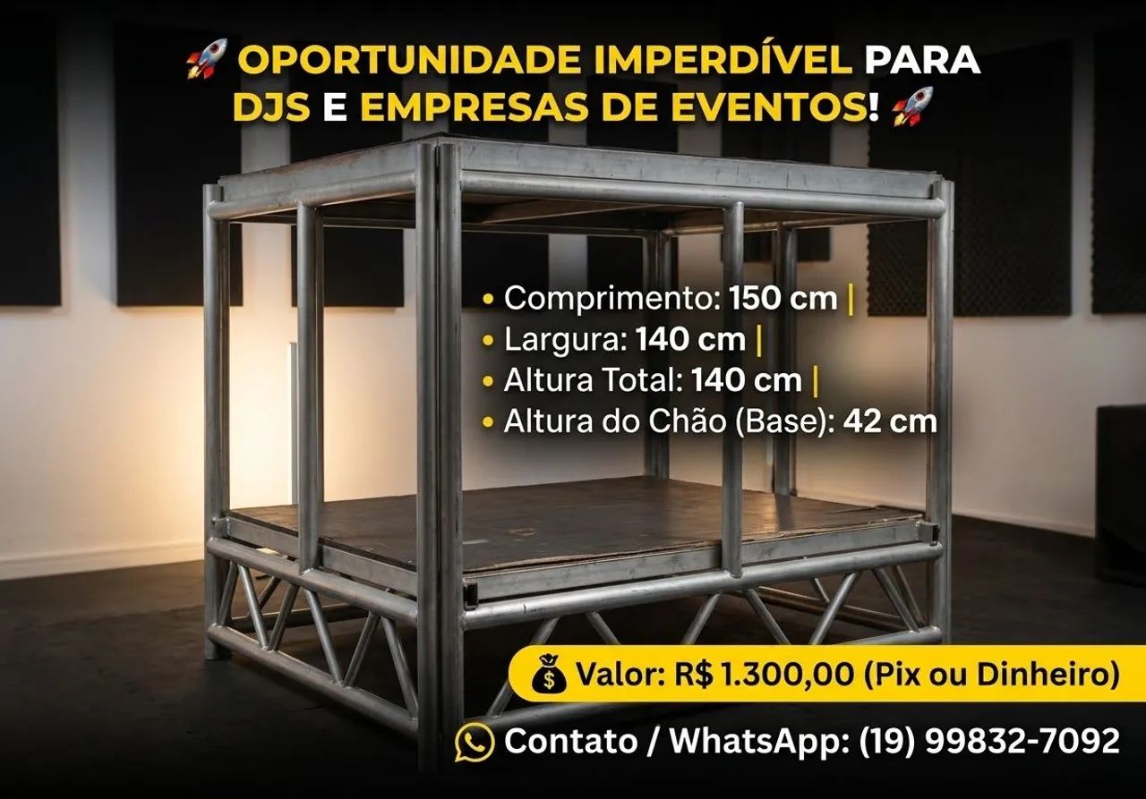 Práticavel para DJ, som e luz