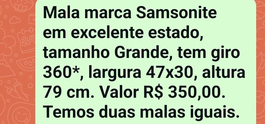 Mala marca Samsonite em excelente estado - Foto 2