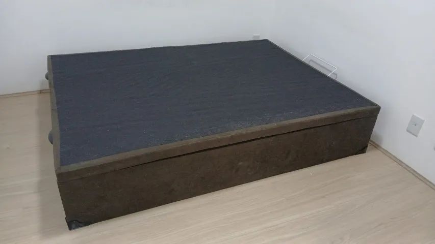 Box para cama de casal marrom  - Foto 2