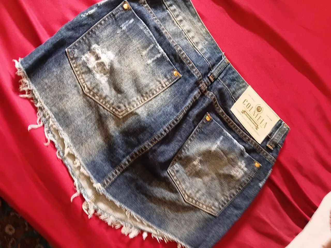 Mini saia jeans número 38 - Foto 2