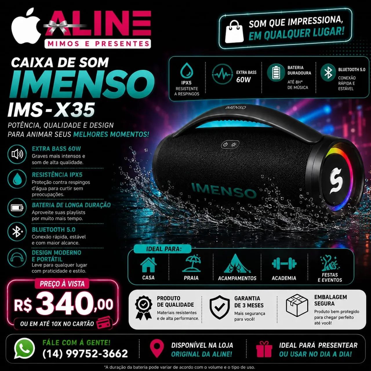 CAIXA DE SOM IMENSO IMS-X35