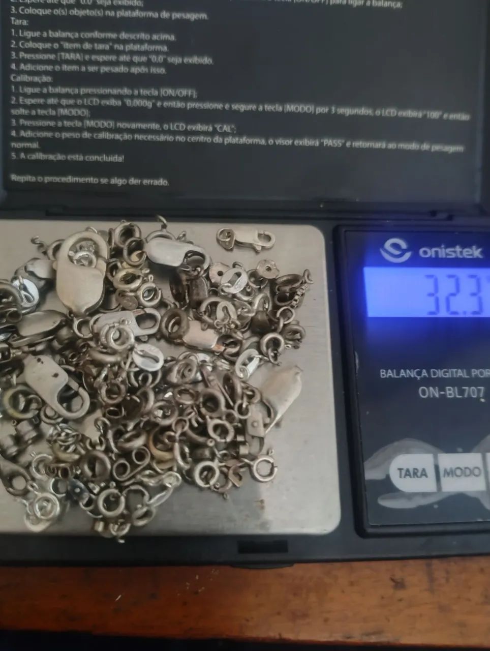 Fechos e tarracha de prata de lei. Diversos modelos e tamanhos.