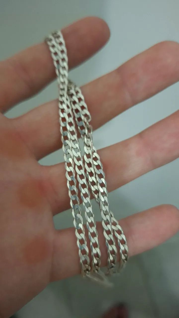 Corrente de Prata Pura 70 cm  - Foto 2