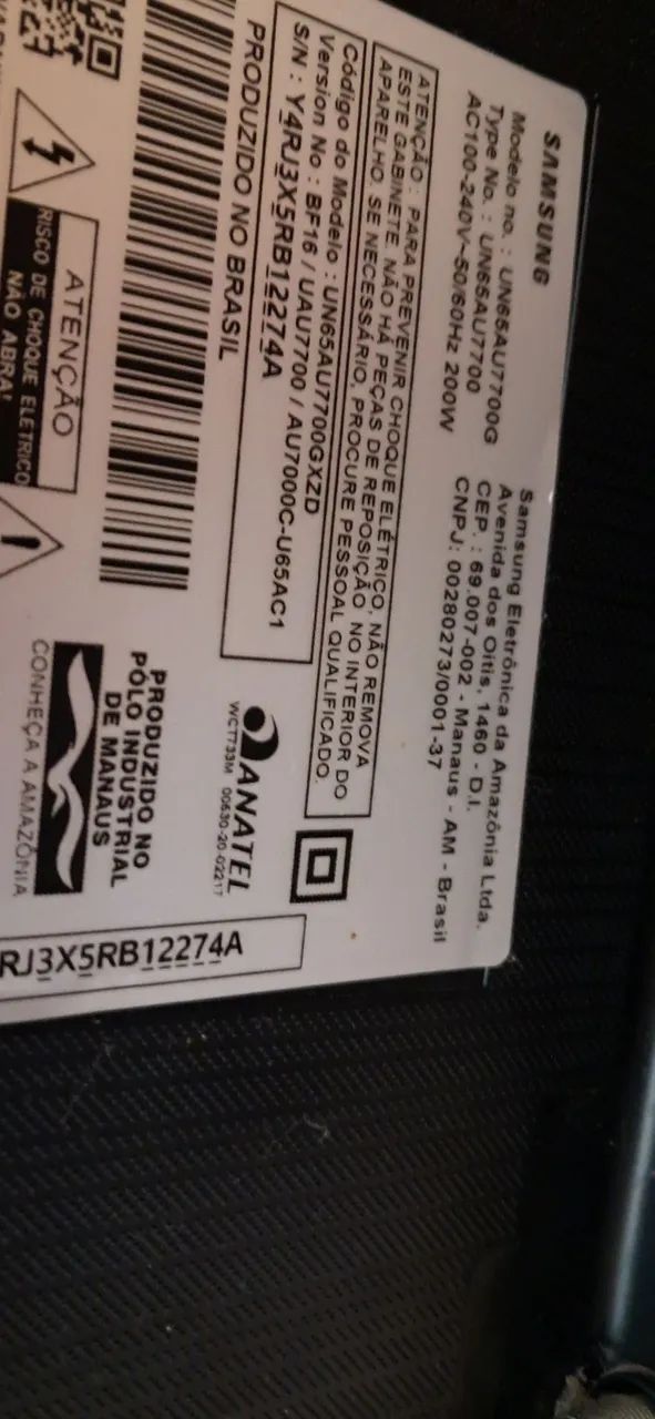 Smart TV Samsung 65" (COM DEFEITO) - Foto 2