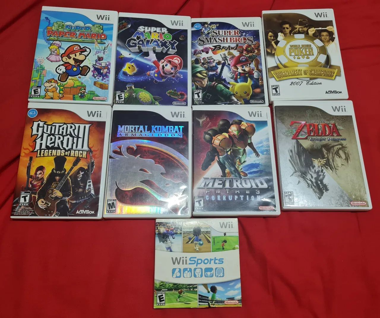 Kit Nintendo Wii+8 jogos+guitarra Les Paul Guitar Hero+2
