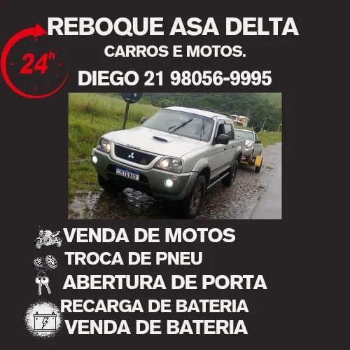 Reboque asa delta guincho carro e moto 