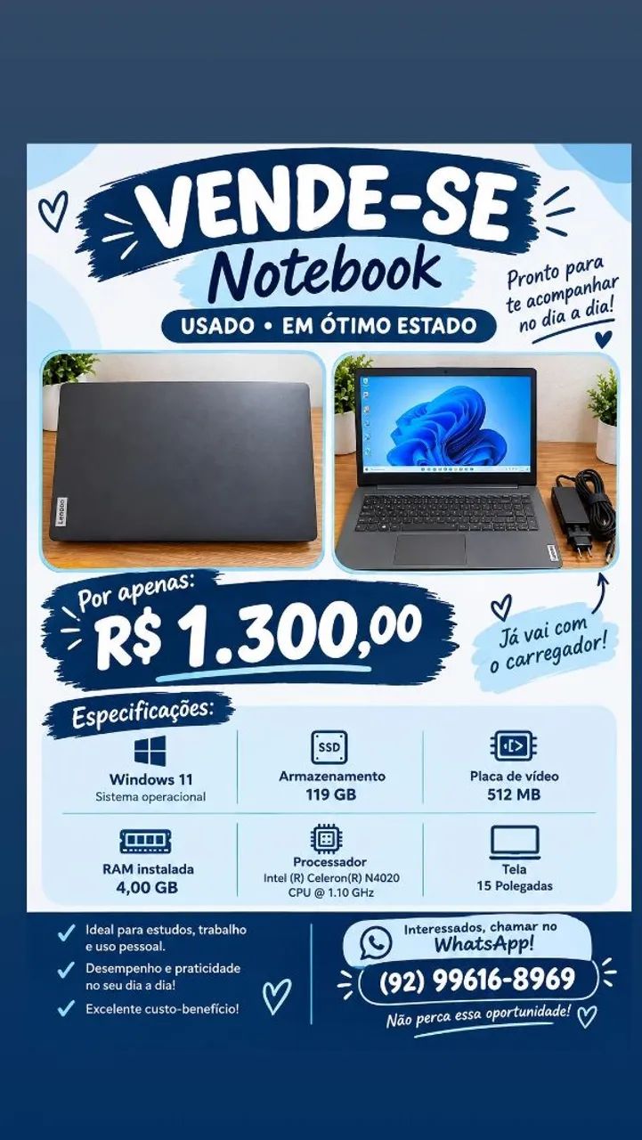 Vende-se notebook 