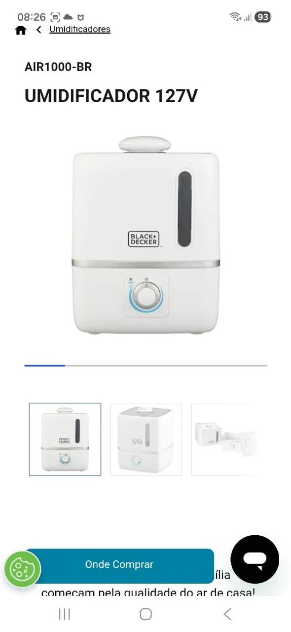 Umidificador de Ar Black +Decker - Ventiladores e Climatizadores
