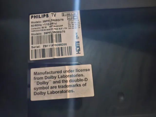 TV Philips 39" LED Full HD 39PFL3608G/78 | Completa | Controle Original | Excelente Estado - Foto 2
