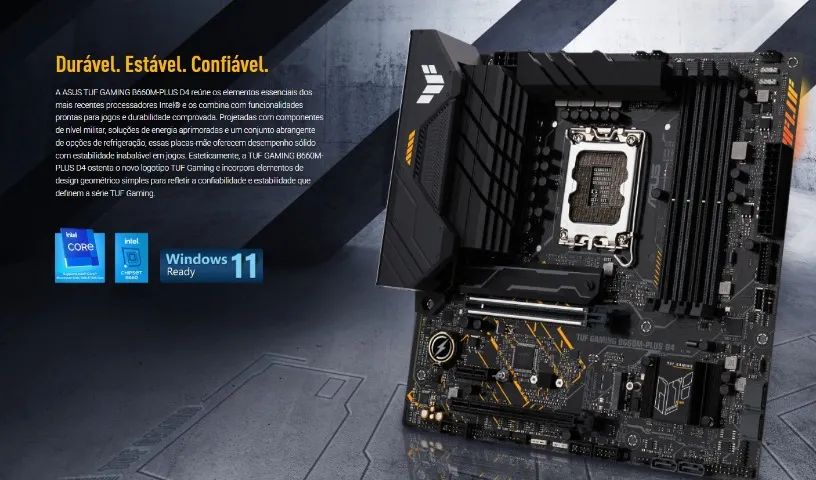 Placa Mae Asus TUF Gaming B660M-PLUS D4, DDR4, Socket LGA1700, M-ATX, Chipset Intel B660,  - Foto 4