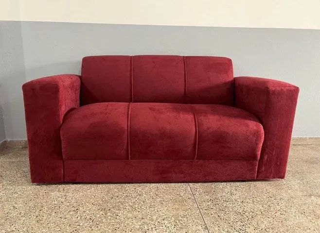 Sofá 3 Lugares com puff em várias cores 
