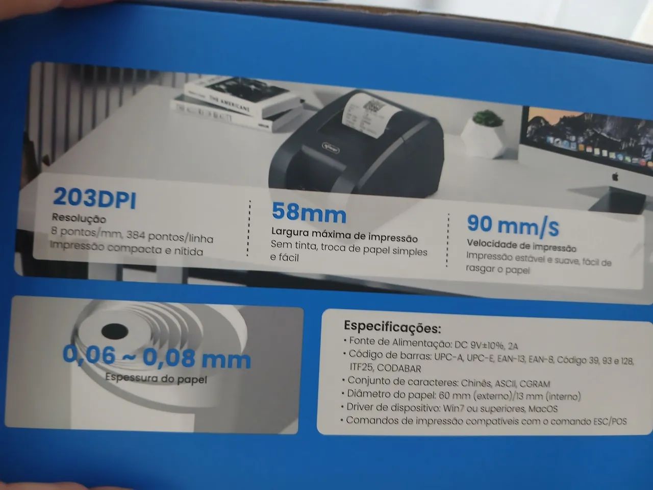 Impressora de recibo e scanner  - Foto 2