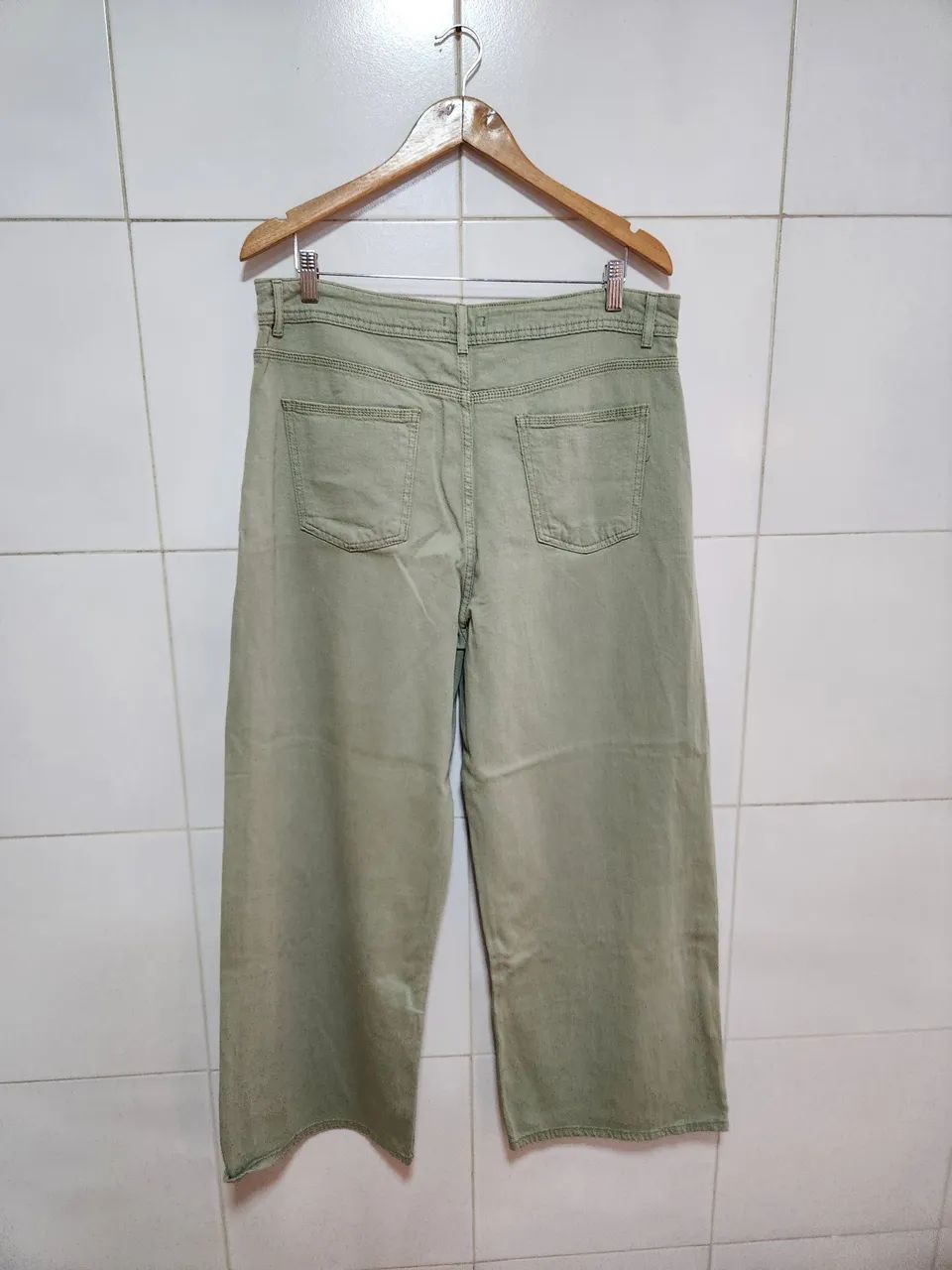 Calca jeans wide leg 48  - Foto 4